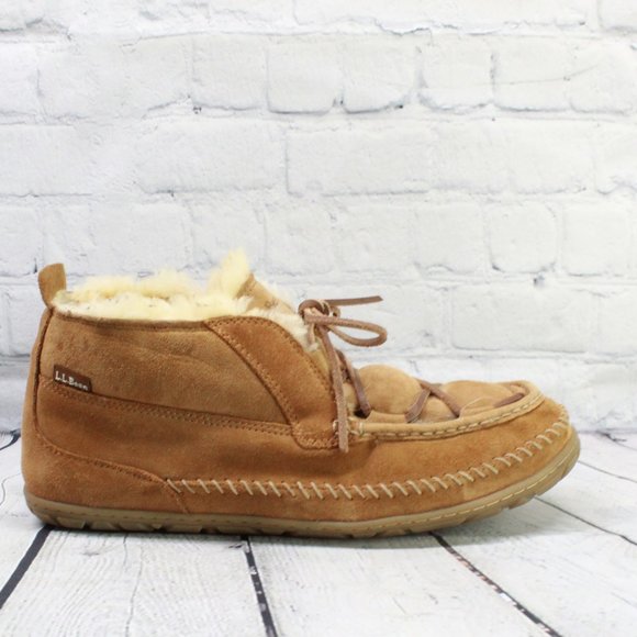 L.L. Bean Other - LL BEAN Lodge Chukkas Lined Mocs Slipper Size 13 M